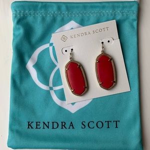 Kendra Scott “Elle” earrings in Bright Red